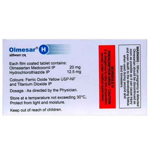 olmesar h 20mg tablet 15's